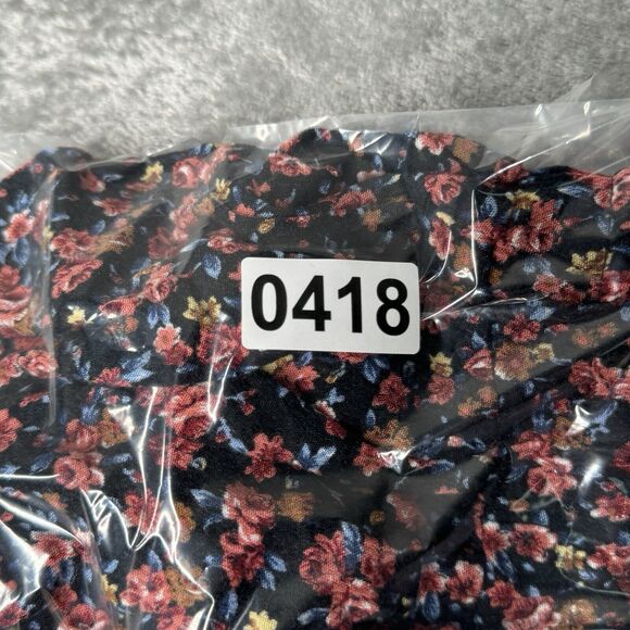 American Eagle Shorts Women Medium Black Pink Micro Floral Flowers Lounge Casual - Picture 8 of 8